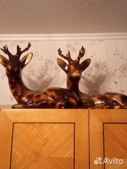 Фигурки копилка из гипса Олени