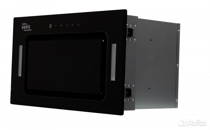 Встр. вытяжка Оasis UL-52BG,Черное стело,1050 м/ч