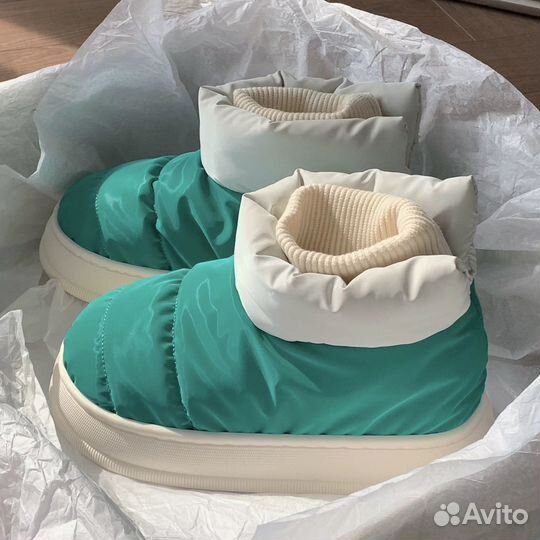 Угги дутики на меху унисекс сапоги обувь