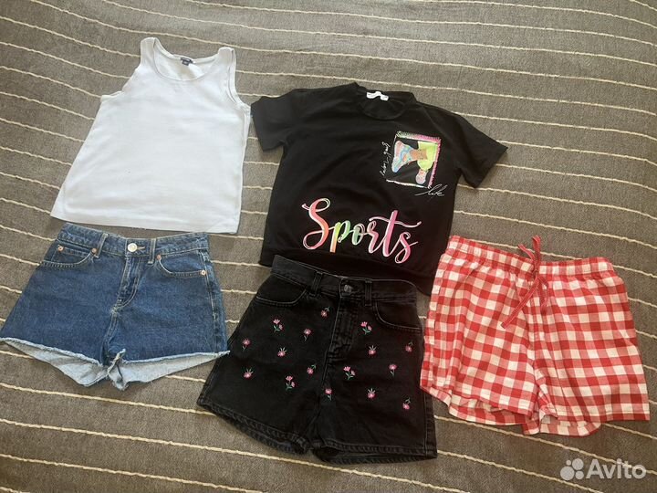 Пакетом одежда на девочку 140