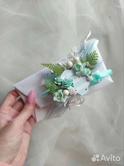 Конверт для денег ручной работы для новорожденного