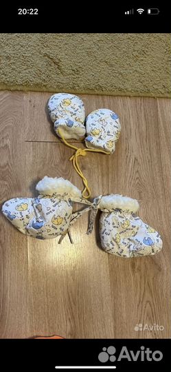 Пинетки и варежки димесезонные