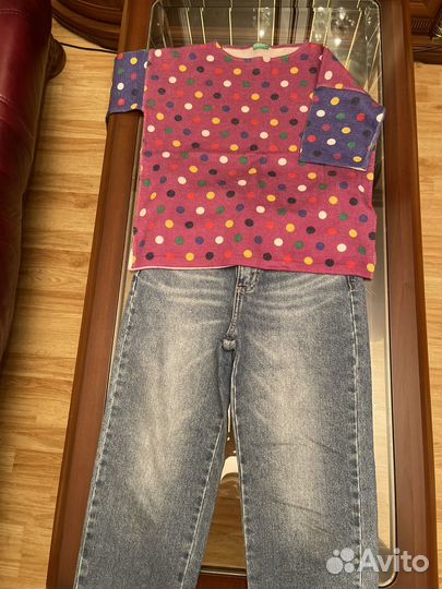 Джинсы GJ и кофта Benetton