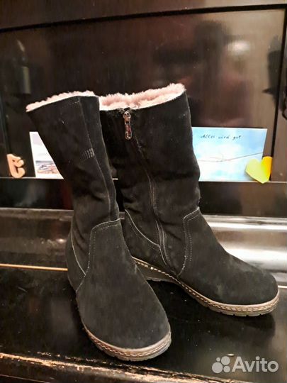 Сапоги зимние замша р.39