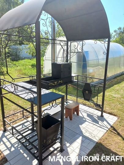 Мангал с крышей