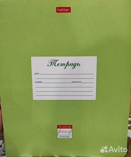 Тетрадь 12 листов в косую линию