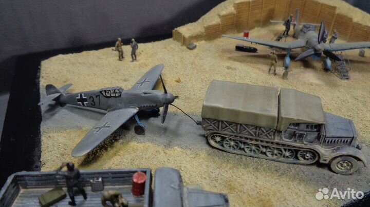 Немецкий аэродром. Диорама в масштабе 1/144