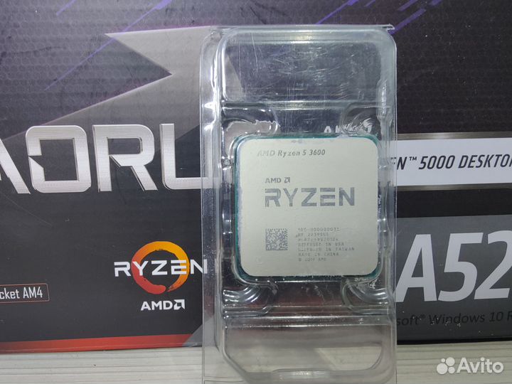 Комплект Ryzen 5 3600+A520 aorus+16gb ddr4+512gm.2