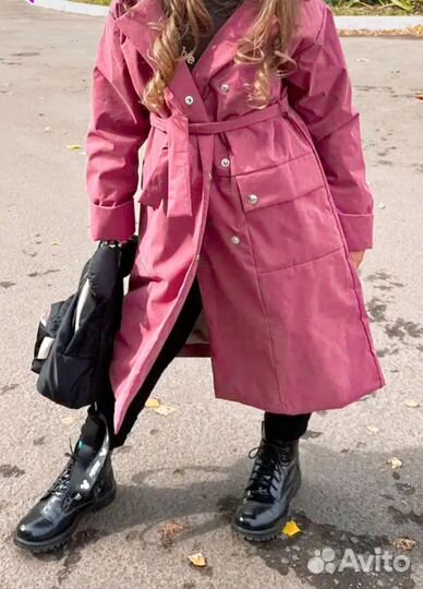 Пальто для девочки 140-146