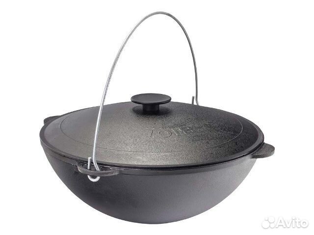 Казан чугунный с крышкой, Биол 0922, 22 л