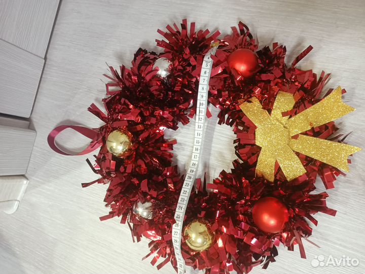 Новогодний венок ручной работы