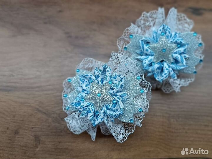 Новогодние бантики, резиночки для Ваших принцесс