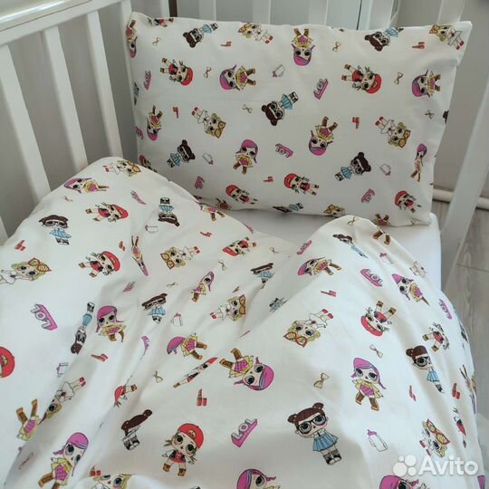 Белье постельное на кроватку 80*160