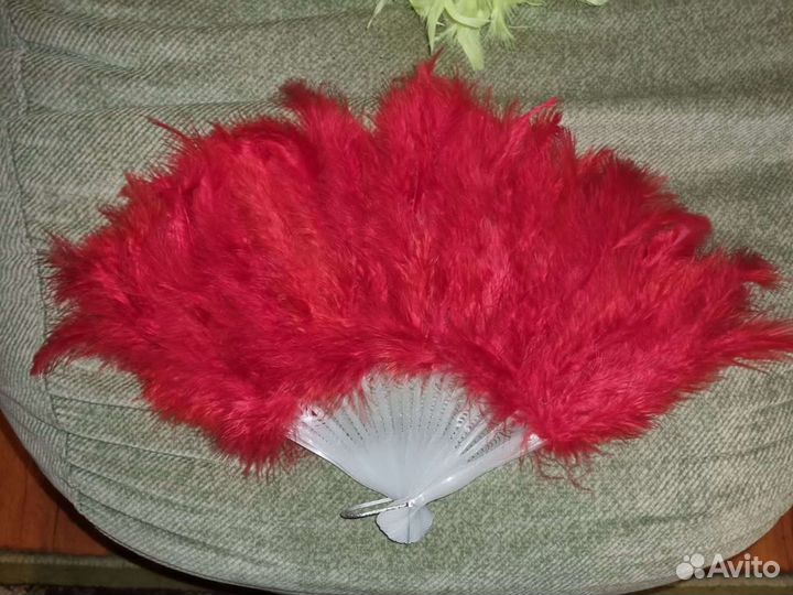 Красный веер из перьев
