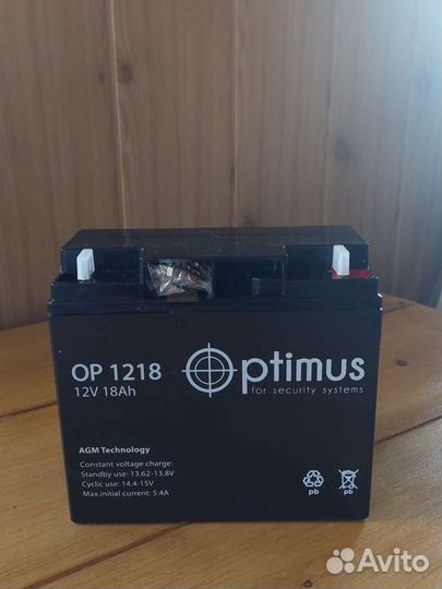 Аккумулятор Optimus OP 1218 (12V / 18Ah)