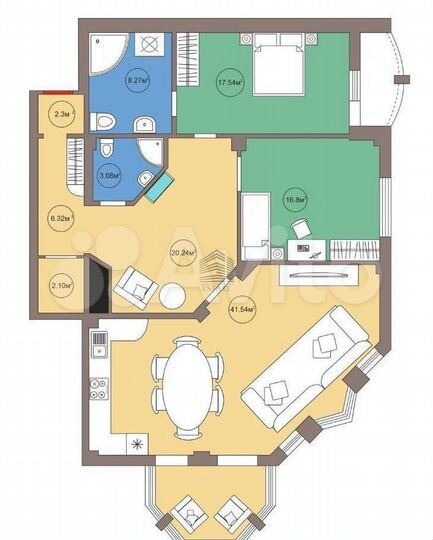 3-к. квартира, 118 м², 4/12 эт.