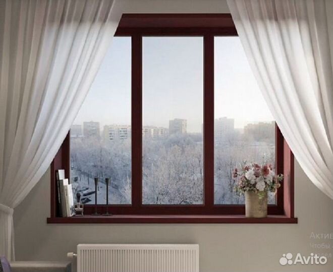 Окна двустворчатые в рассрочку
