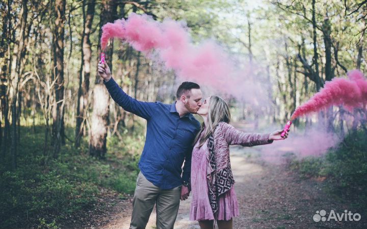 Цветной дым для гендер пати