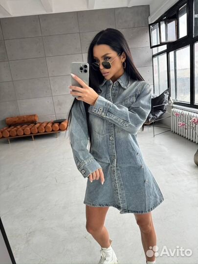 Джинсовое платье