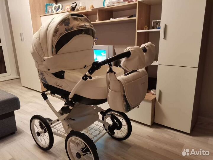Коляска 2 в 1 эко кожа