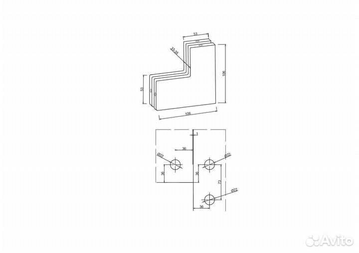 Угловой соединительный коннектор верхней петли мая