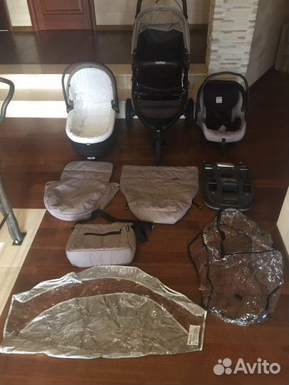 Коляска Peg Perego 3 в 1 + isofix для переноски