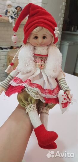 Кукла Тролька, ручной работы,новогодние игрушки