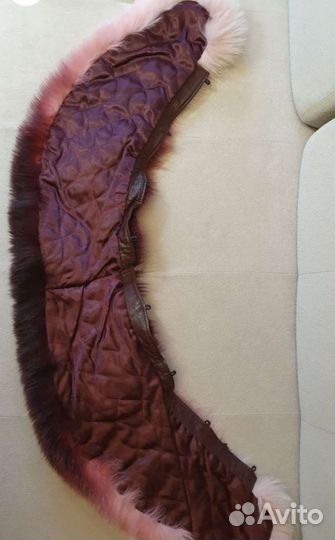 Меховой воротник песец и енот