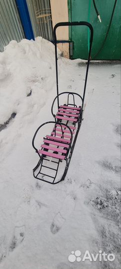 Санки для двойни, погодок с колесами