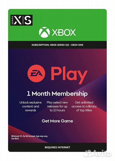 EA play 1 месяц (xbox ONE,series XS) global ключ