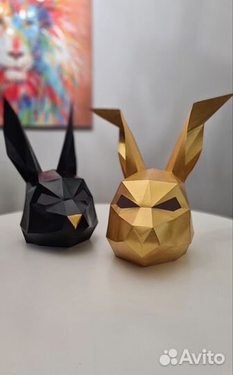 Полигональная маска зайца