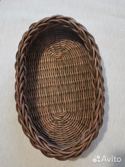 Корзина плетеная с косичкой