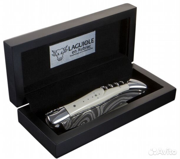 Нож со штопором Laguiole en Aubrac Mammoth Ivory