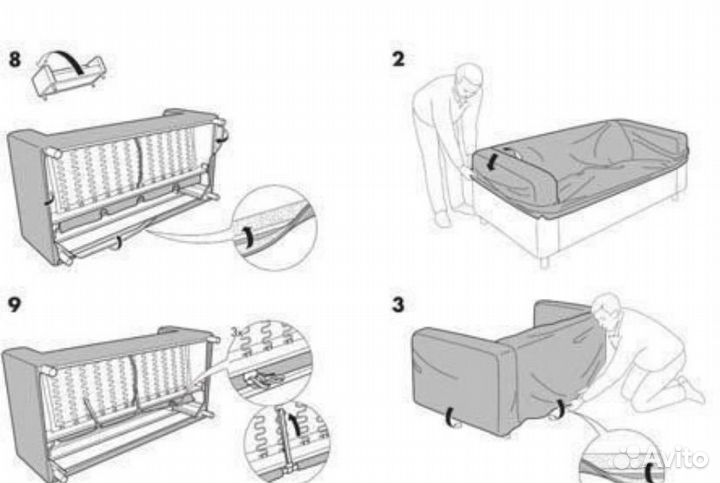 Чехол на диван IKEA клиппан