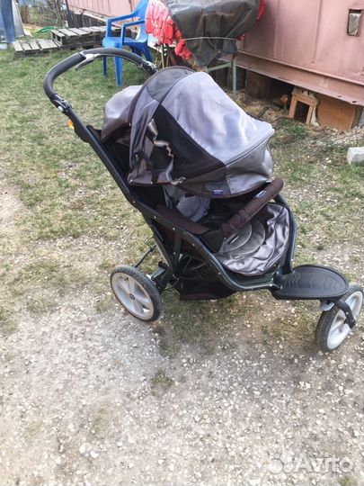 Коляска Chicco Trio S3 Black 3 в 1 черная