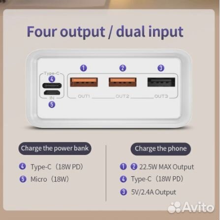 Power Bank Teclast C40 pro 40000mAh,Гарантия