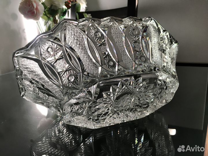 Ваза для фруктов Kristal Zajecar Югославия