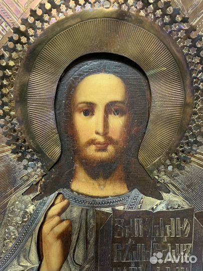 Икона Господь Вседержитель. Оклад, золочение