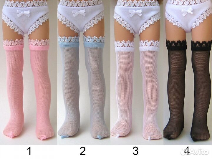 Чулки для куклы Паола Рейна разные цвета