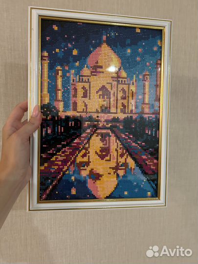 Алмазная мозаика готовая на подрамнике