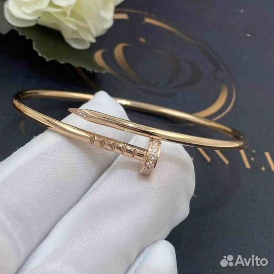 Браслет Cartier Гвоздь, маленькая модель, розовое золото 0,21ct