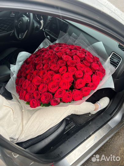 Розы букеты 60см 70см 80см