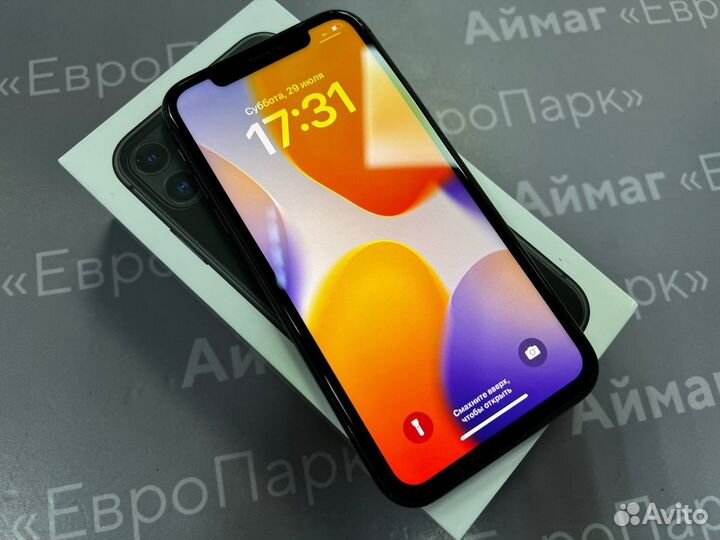 Apple iPhone 11 64 гигабайта Черный