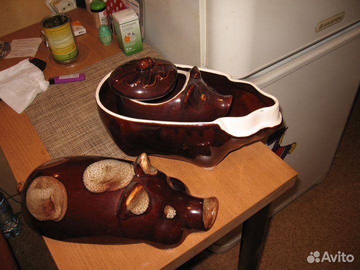 Горшочки для запекания в виде свиньи б.у