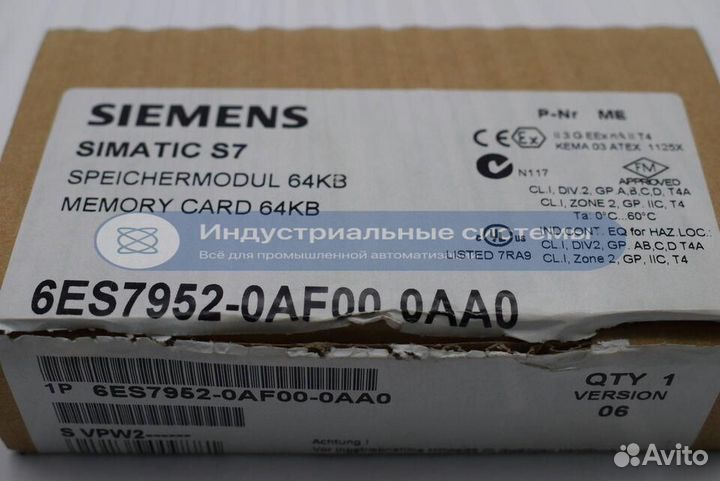 Модуль памяти Siemens 6ES7 952-0AF00-0AA0