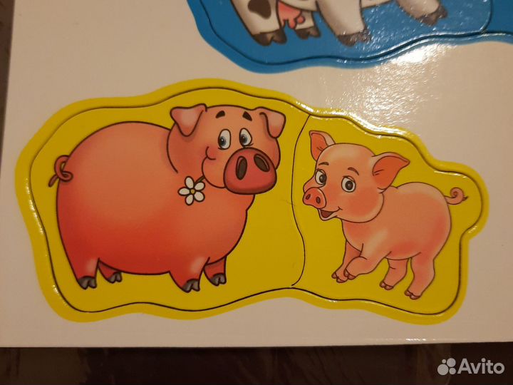 Магнитный пазл животные