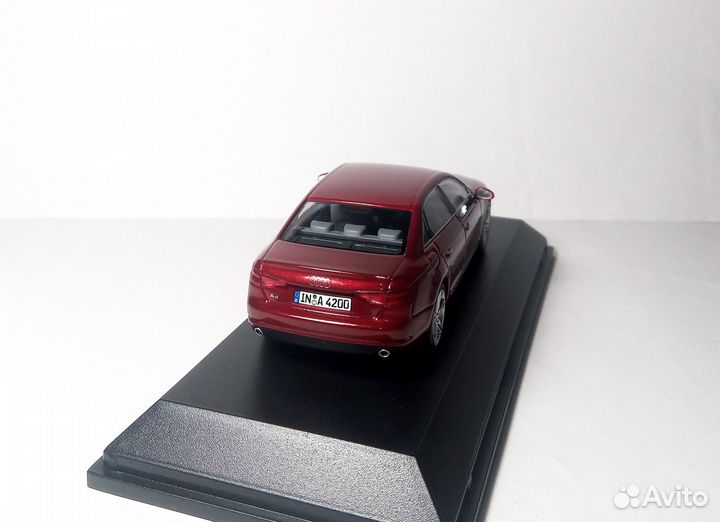 Cкид-кa 1/43 Audi A4 B9 Ауди А4 седан 2015 красн