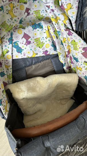 Санки утепленные с ручкой