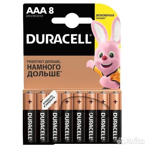 Батарея Duracell LR3(AAA) 8 шт