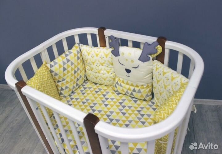 Кроватка Incanto Skandi Lux, белый - стойки бук